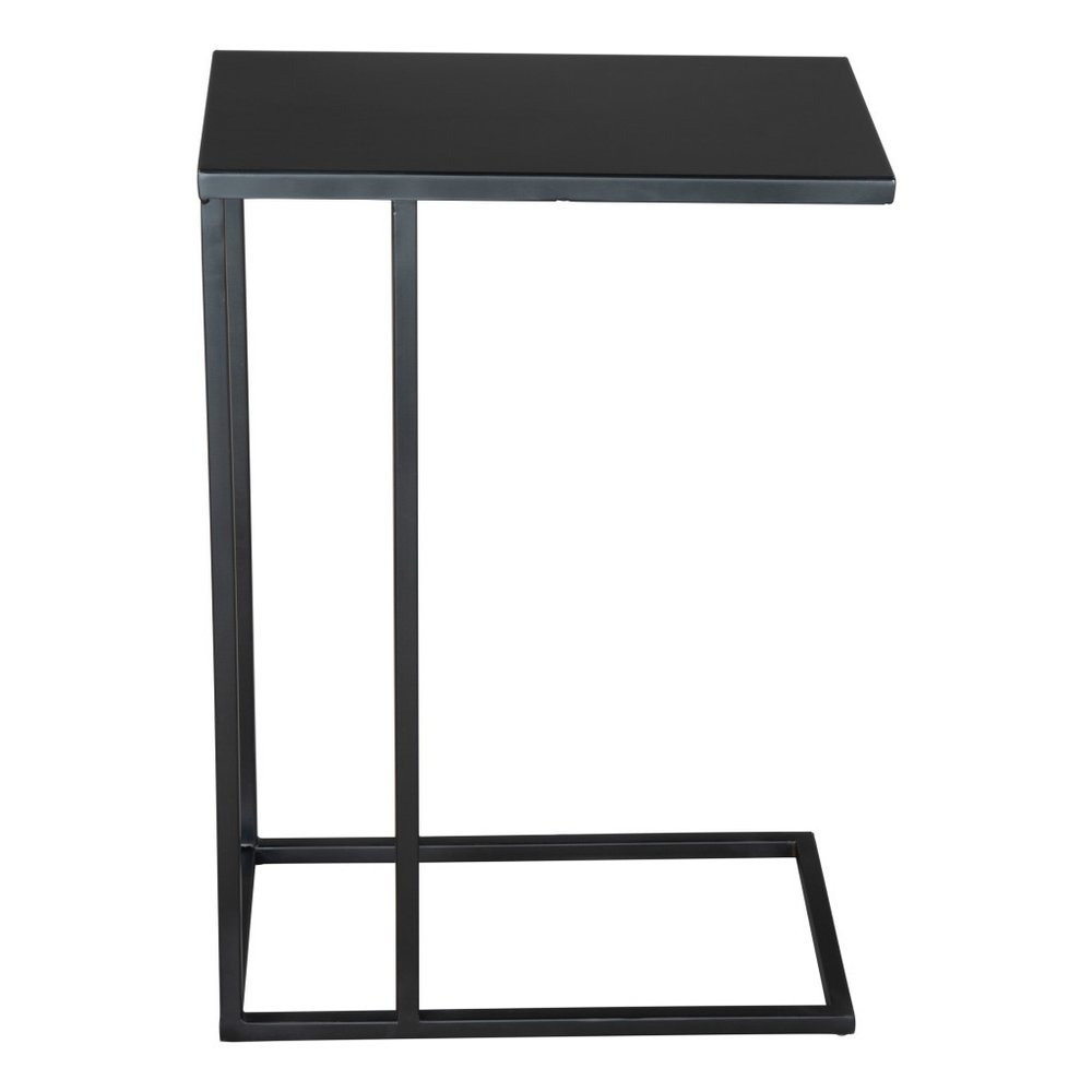 24" Black Iron Abstract End Table