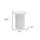 19" White Aluminum Round Pedestal End Table