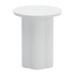 19" White Aluminum Round Pedestal End Table