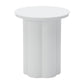 19" White Aluminum Round Pedestal End Table