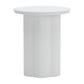 19" White Aluminum Round Pedestal End Table