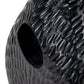 20" Black Solid Wood Round Pedestal End Table