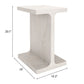 20" Natural Solid Wood Pedestal End Table