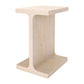 20" Natural Solid Wood Pedestal End Table