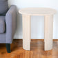 24" Natural Solid Wood Oval End Table