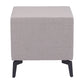 20" Gray and Black Fabric Wood and Steel End Table With Two Drawers
