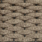 32" Gray And Taupe Woven Aluminum Outdoor Arm Chair with Taupe Cushion