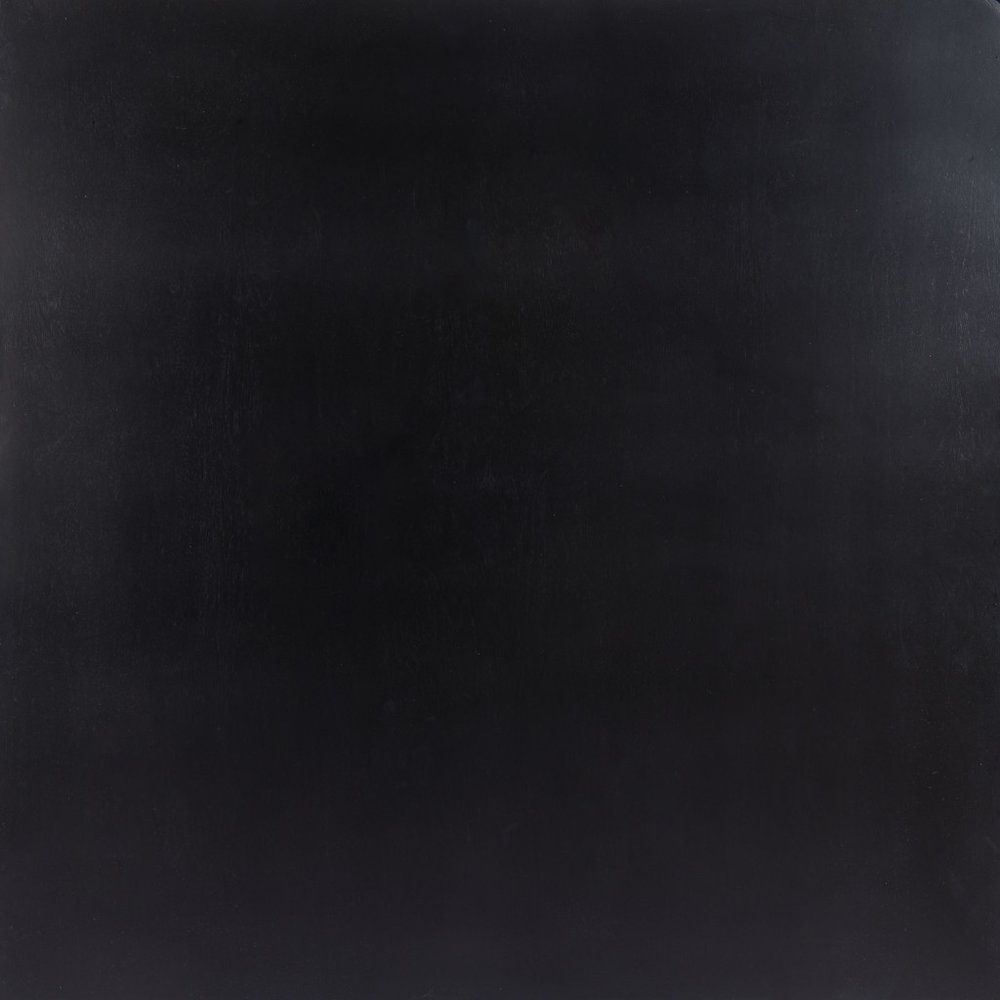 42" Black and Gold Solid Wood and Steel Square Coffee Table