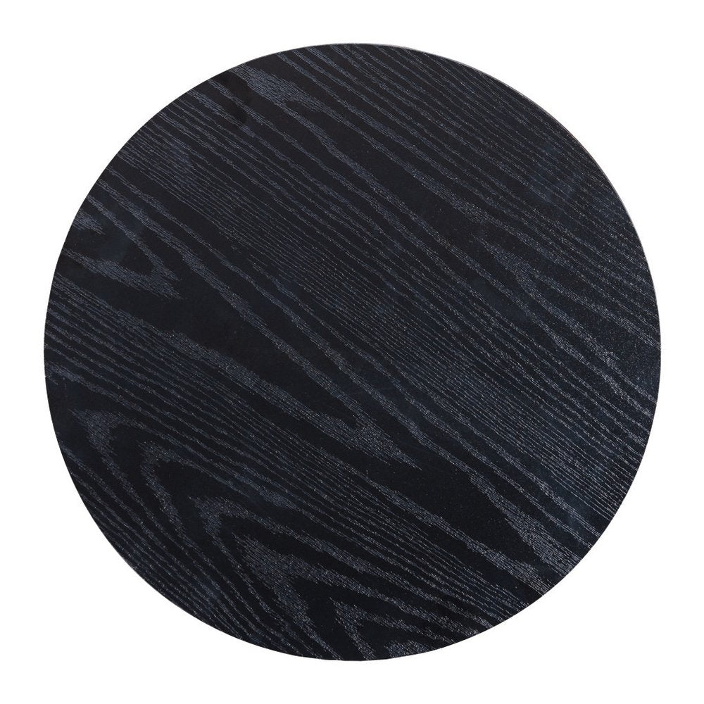 55" Brown Black and Gold Wood and Steel Three Tier Coffee Table