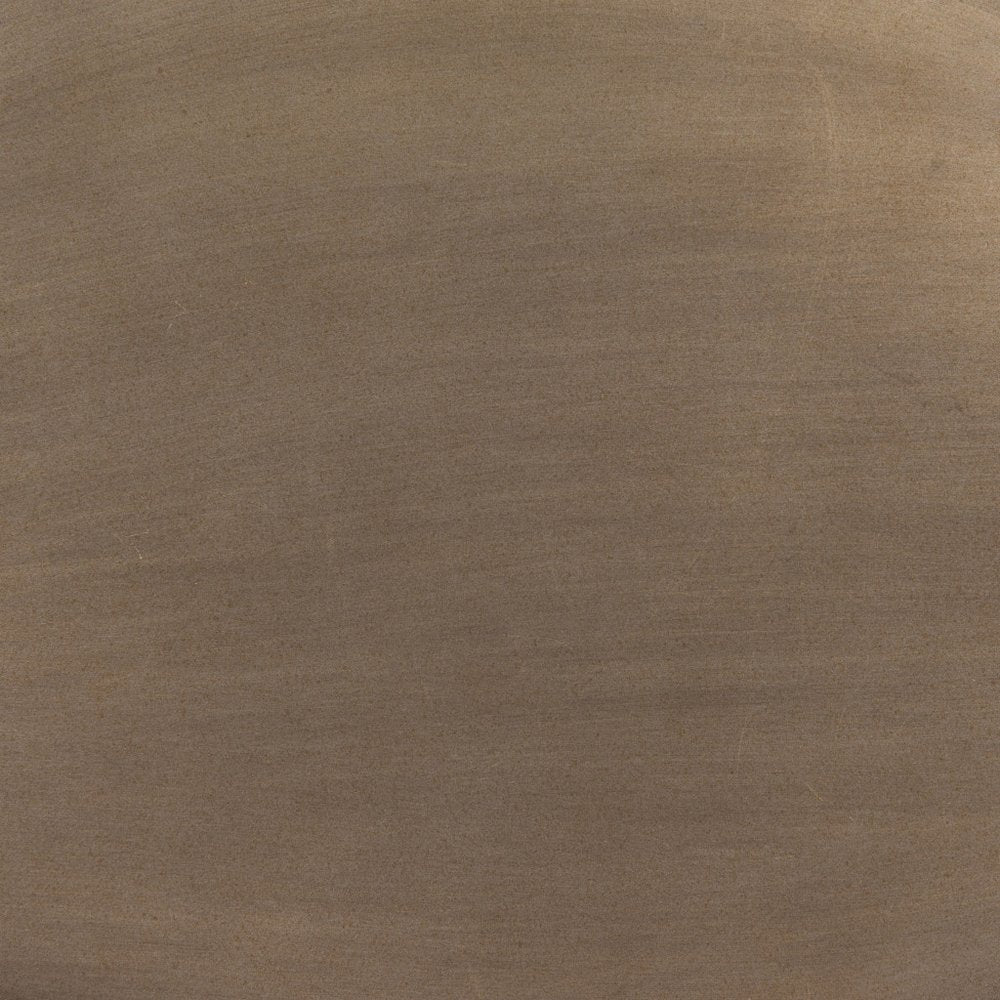 26" Antiqued Bronze and Black Steel Oval Two Tier Coffee Table