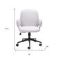 Beige and Black Adjustable Height Swivel Rolling Office Chair