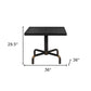 36" Black and Gold Wood and Steel Pedestal Base Square Dining Table