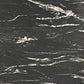 50" Black Faux Marble and Steel Pedestal Base Round Top Dining Table