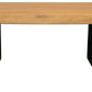 39" Natural And Black Solid Wood And Iron Square Distressed Coffee Table