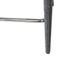 25" Gray Metal and Fabric Low Back Counter Height Bar Chair