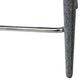 25" Gray Metal and Fabric Low Back Counter Height Bar Chair
