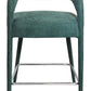 25" Teal Blue Fabric And Metal Low Back Counter Height Bar Chair