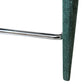25" Teal Blue Fabric And Metal Low Back Counter Height Bar Chair