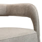 Set of Two Ivory Upholstered Linen Open Back Dining Side Chairs