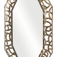35" Bronze Octagonal Steel Framed Accent Mirror