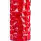 36" Red Faceted Geometric Resin Floor Vase
