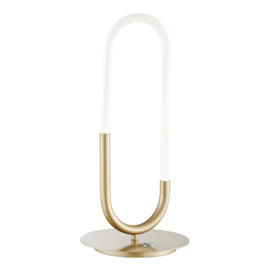 19" Gold Acrylic And Metal Mod Paper Clip LED Table Lamp