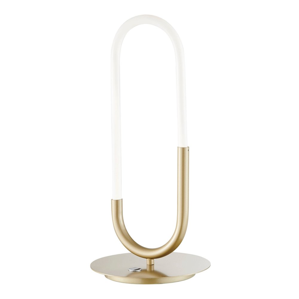 19" Gold Acrylic And Metal Mod Paper Clip LED Table Lamp