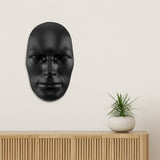 28" X 17" Black Face Resin Oval Hanging Dimensional Sculpture