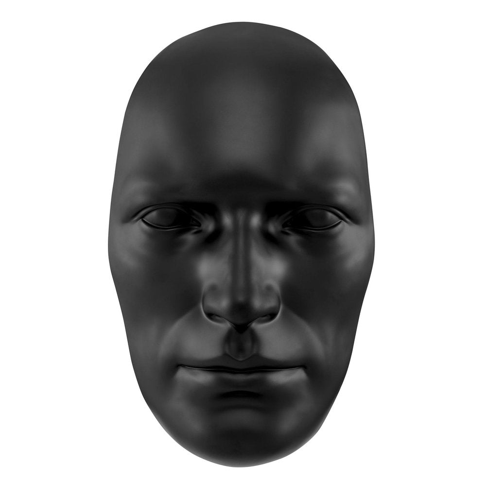 28" X 17" Black Face Resin Oval Hanging Dimensional Sculpture