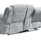 77" Light Gray Manual Reclining Loveseat With Storage