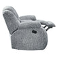 77" Light Gray Manual Reclining Loveseat With Storage