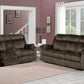70" Dark Brown Manual Reclining Loveseat With Storage