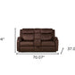 70" Dark Brown Manual Reclining Loveseat With Storage