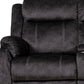 70" Dark Gray Microfiber Manual Reclining Loveseat With Storage