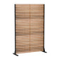 72" Natural Steel Three Panel Screen Room Divider