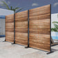 72" Natural Steel Three Panel Screen Room Divider