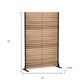 72" Natural Steel Three Panel Screen Room Divider