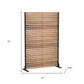 72" Natural Steel Three Panel Screen Room Divider