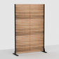 72" Natural Steel Three Panel Screen Room Divider