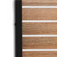 72" Natural Steel Three Panel Screen Room Divider
