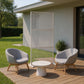 72" White Steel Three Panel Screen Room Divider