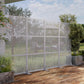 72" White Steel Three Panel Screen Room Divider