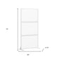 72" White Steel Three Panel Screen Room Divider
