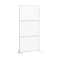 72" White Steel Three Panel Screen Room Divider