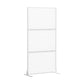 72" White Steel Three Panel Screen Room Divider
