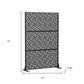 72" Black Steel Three Panel Screen Room Divider
