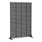 72" Black Steel Three Panel Screen Room Divider