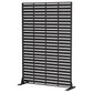72" Black Steel Three Panel Screen Room Divider