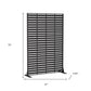 72" Black Steel Three Panel Screen Room Divider