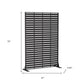72" Black Steel Three Panel Screen Room Divider